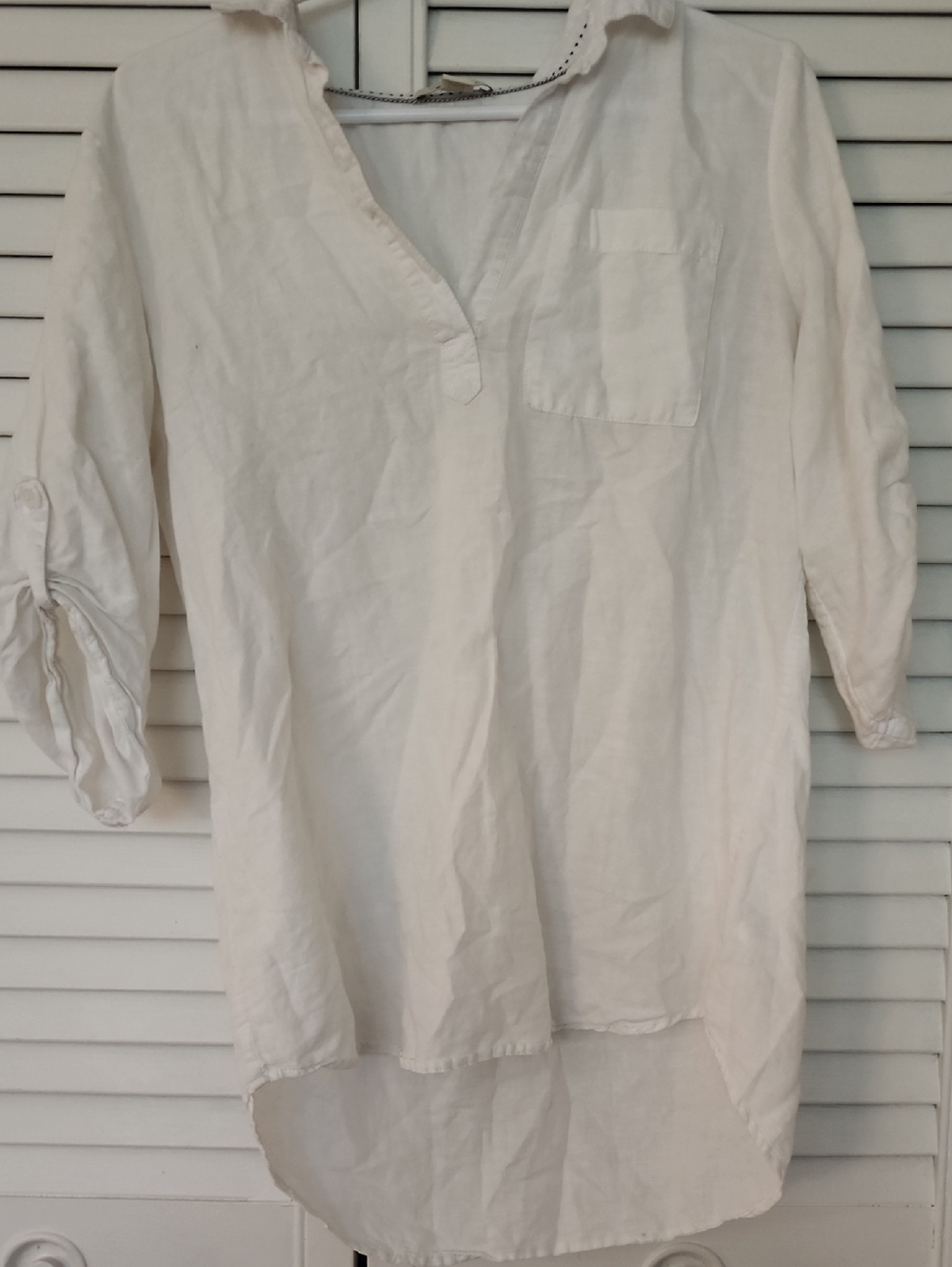 Saint Tropez West White Blouse with Contrast Trim